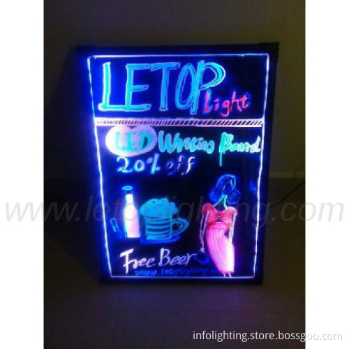 Led writing menu board,led bill board for restaurant, shop advertising